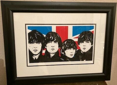 The Beatles Rare Colour Print (75/100) Framed And Signed By Allison Lefcort photo for sale