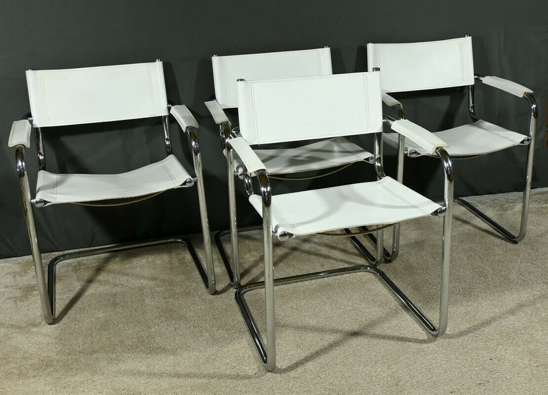 S33 Leather Armchairs, Attributed To M. Stam For Fasem, Italy – 1970