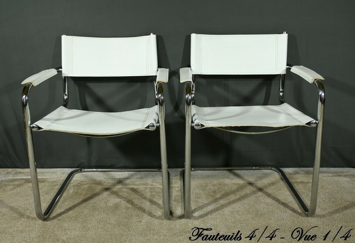 S33 Leather Armchairs, Attributed To M. Stam For Fasem, Italy – 1970 photo Furniture