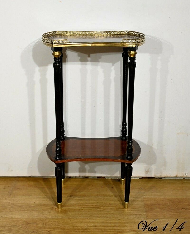 Table Volante à Double Plateau En Acajou Et Poirier Noirci, Style Napoléon III – 1930 photo Furniture
