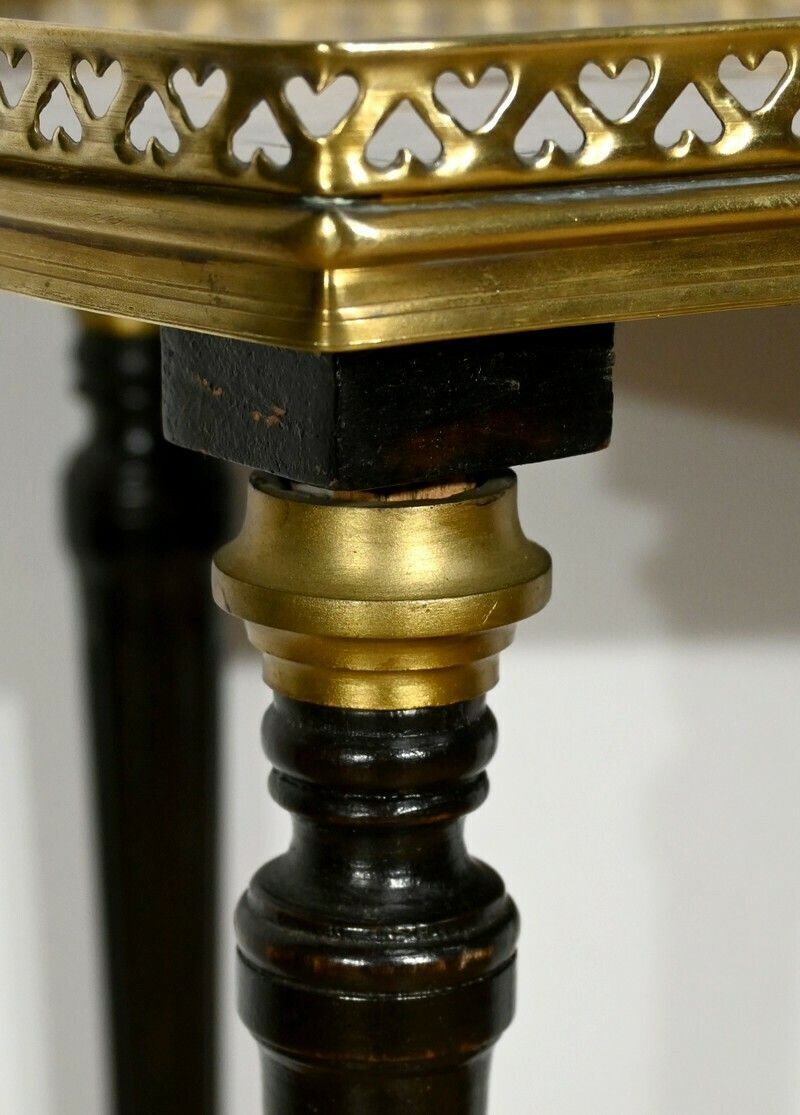 photo furniture Table Volante à Double Plateau En Acajou Et Poirier Noirci, Style Napoléon III – 1930