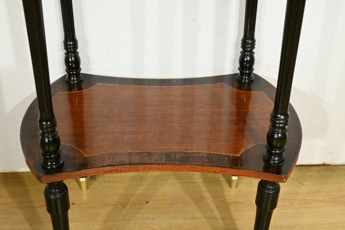 1050.0 Table Volante à Double Plateau En Acajou Et Poirier Noirci, Style Napoléon III – 1930 photo