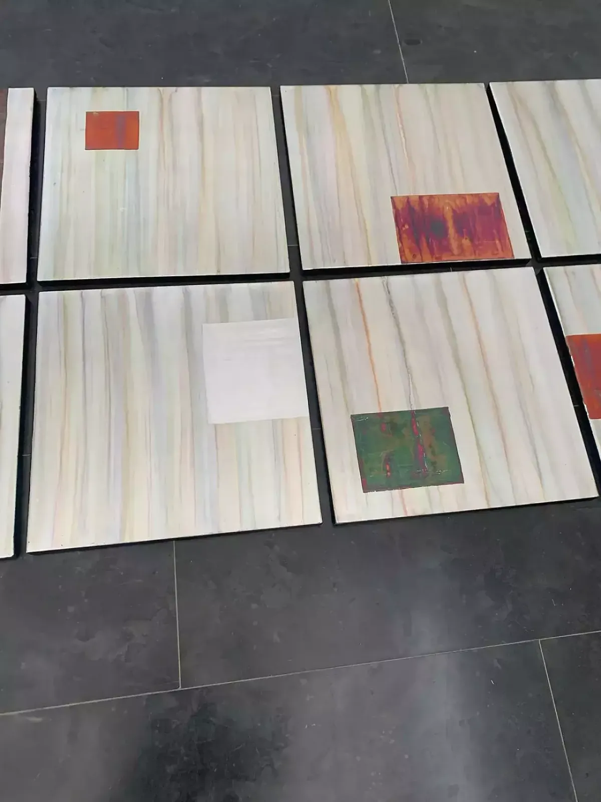 Abstract Metal Panels In Iridescent Paints, 1980s, Set Of 10 photo 1564.0