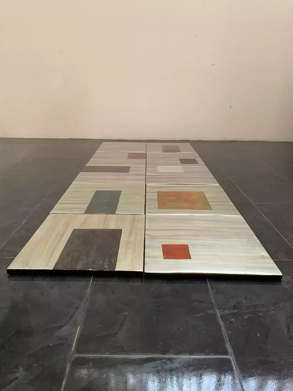 photo buy Abstract Metal Panels In Iridescent Paints, 1980s, Set Of 10