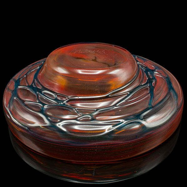 photo for sale Vintage Mdina Candle Stand, Maltese, Art Glass, Candlestick Holder, Circa 1970