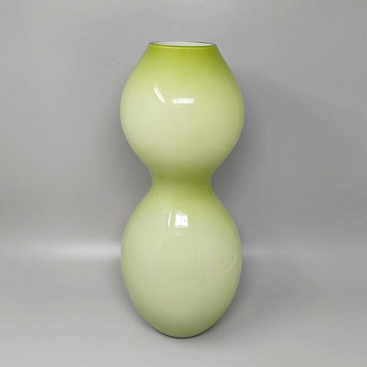 1970s Astonishing Space Age Green Vase In Murano Glass. Made In Italy photo furniture
