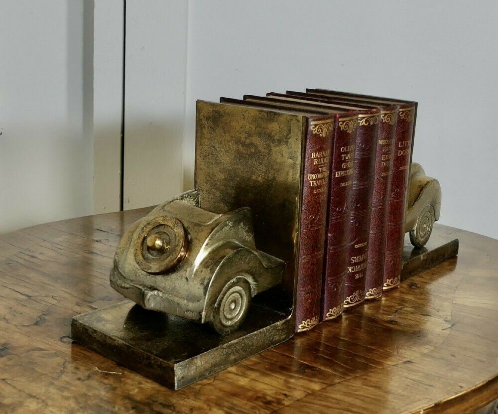 Vintage Model Car A Pair Of Brass Bookends photo buy