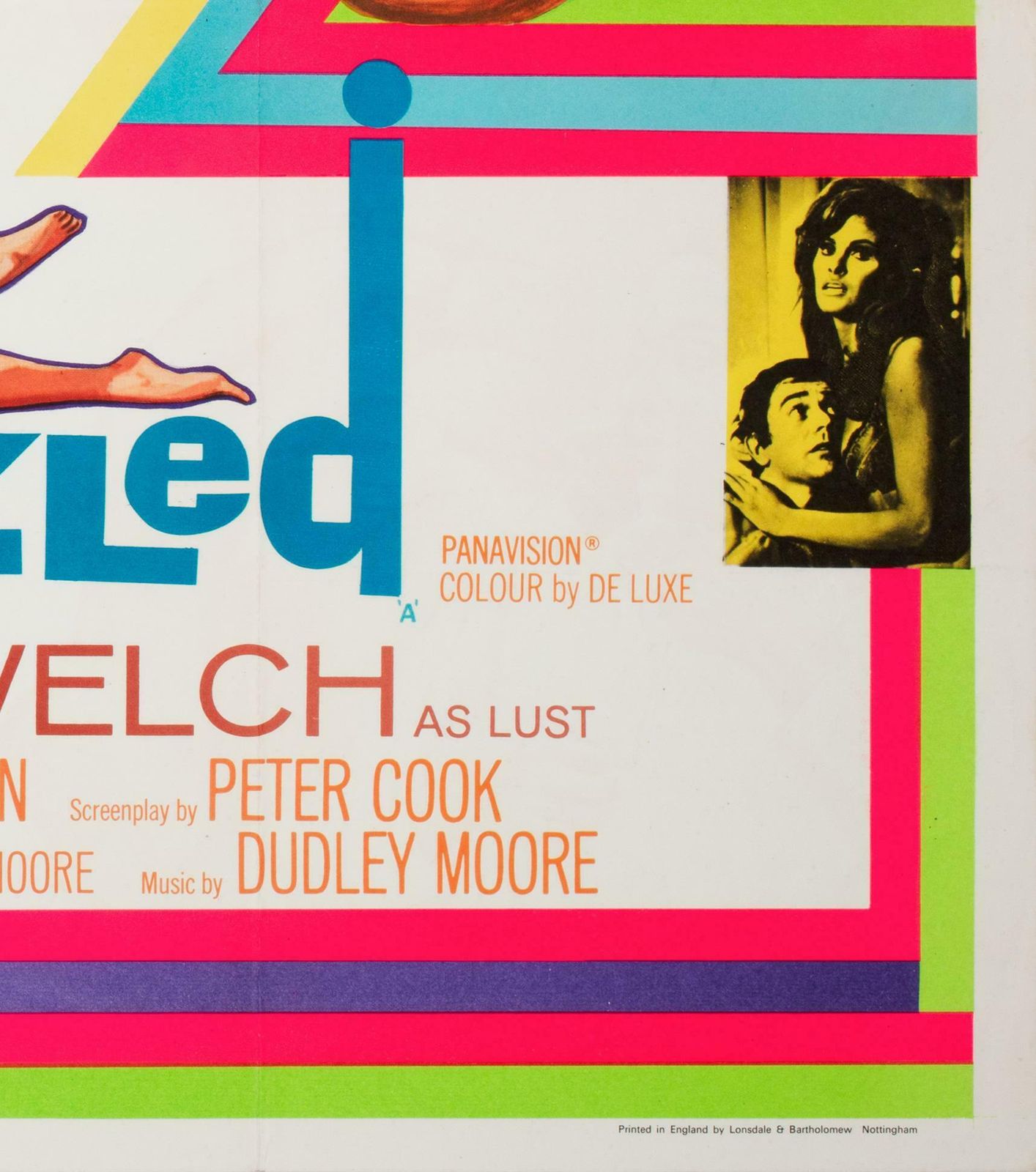 Bedazzled 1967 Uk Quad Film Movie Poster, Tom Chantrell photo vintage