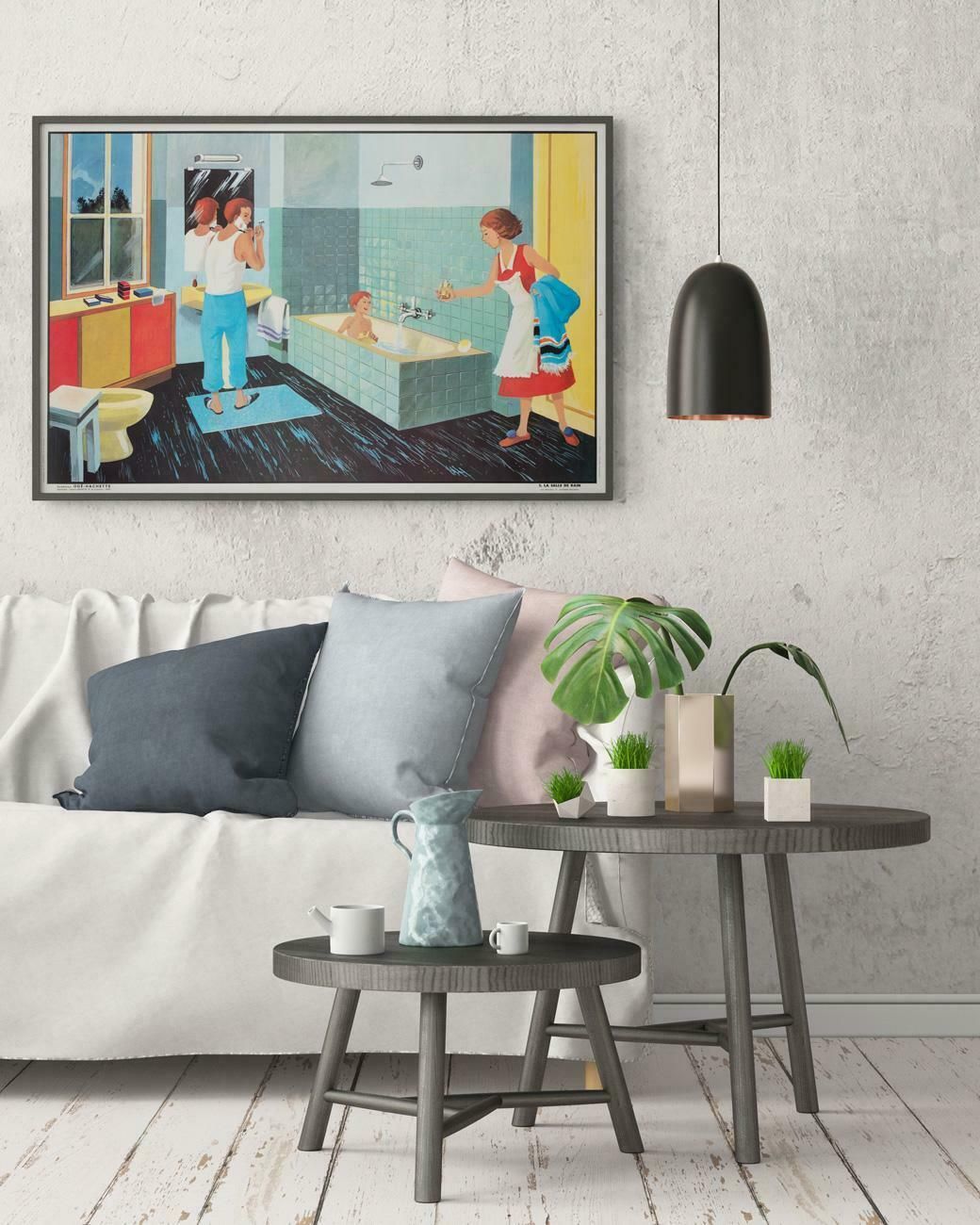 Oge Hachette 1960s French Double Sided Educational Poster   No.S 2 & 17 photo Art