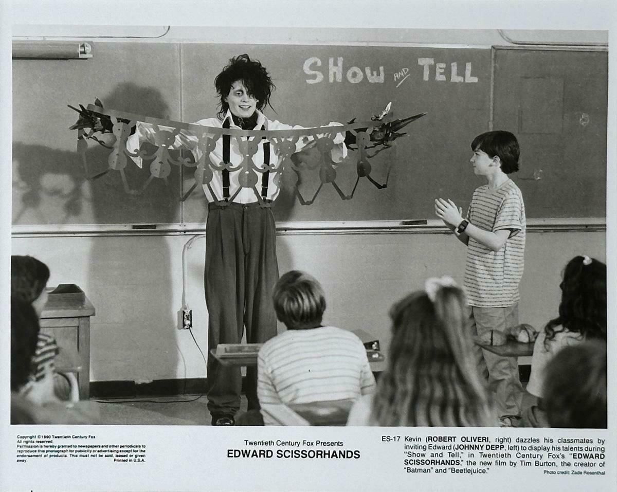 Edward Scissorhands  Publicity Film Still 1990 Johnny Depp    Framed photo furniture