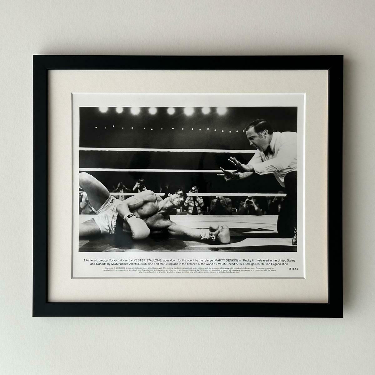 Rocky III Publicity Film Still 1982 Sylvester Stallone   Framed photo Art