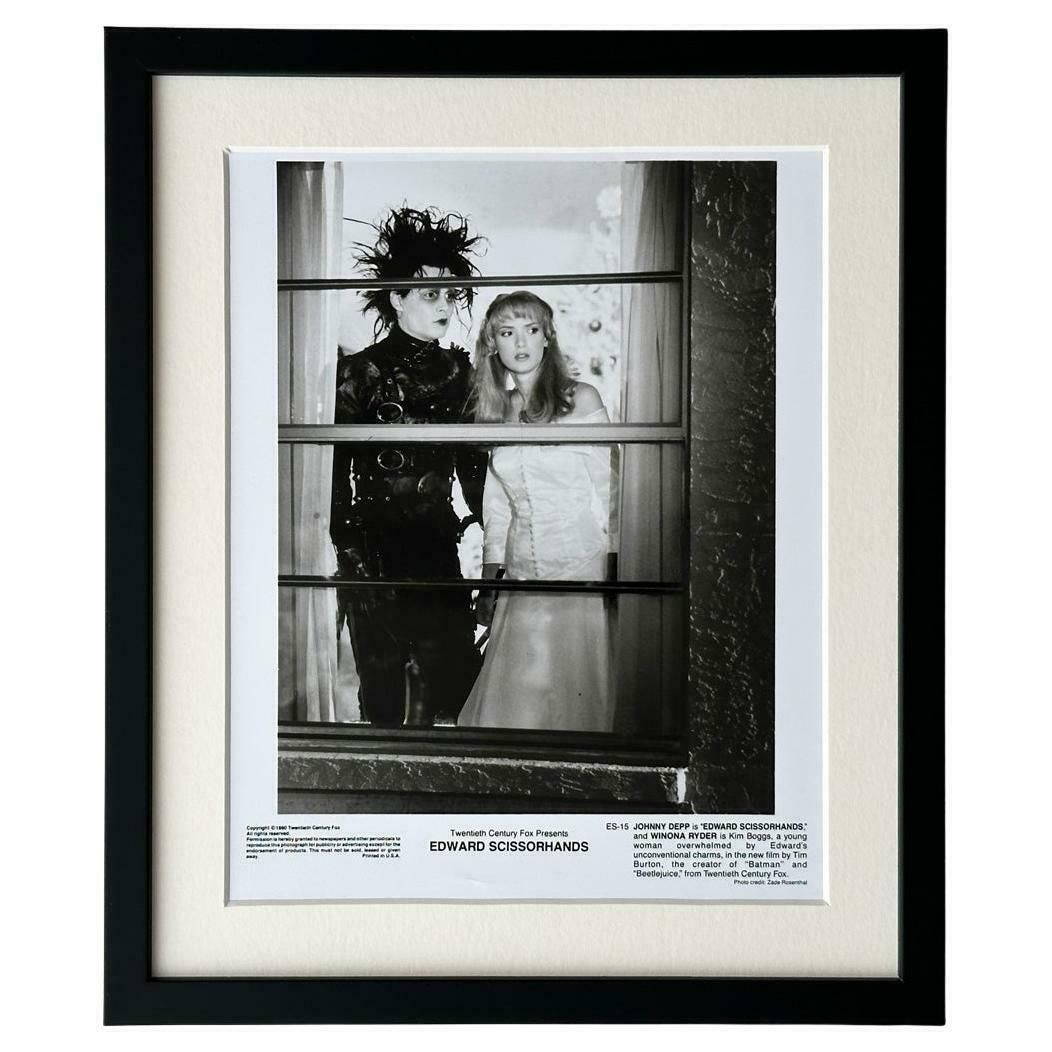 Edward Scissorhands  Publicity Film Still 1990 Johnny Depp Winona Ryder   Framed