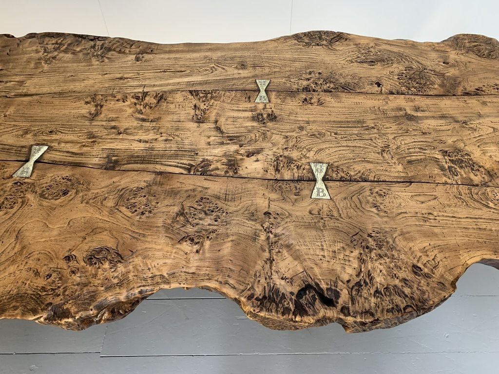 photo furniture Bizzotto Italia “Sidney” Dining Office Meeting Table – In Solid Briar Wood