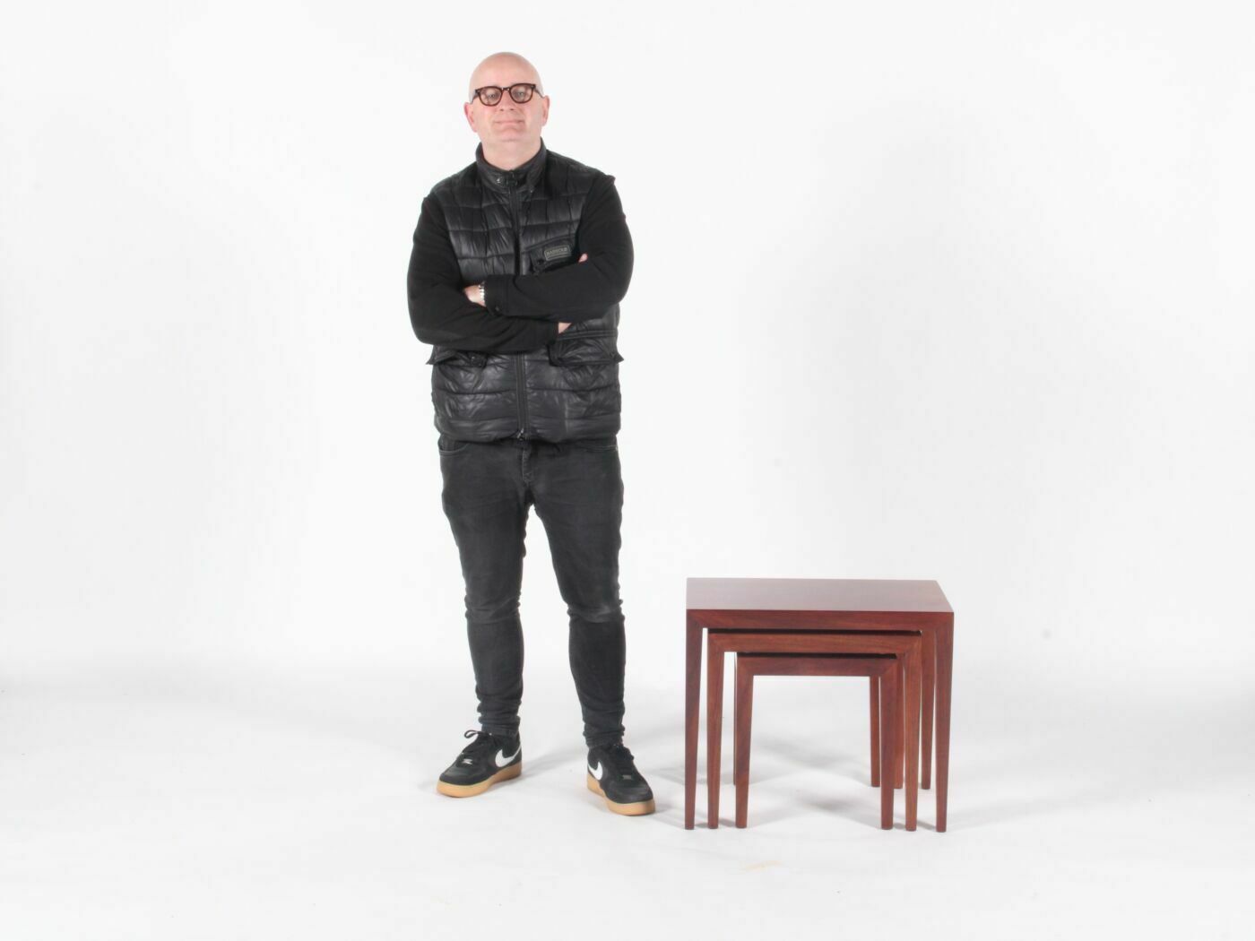 Stylish Nest Of Three Danish Tables By Sevrin Hansen photo 1650.0