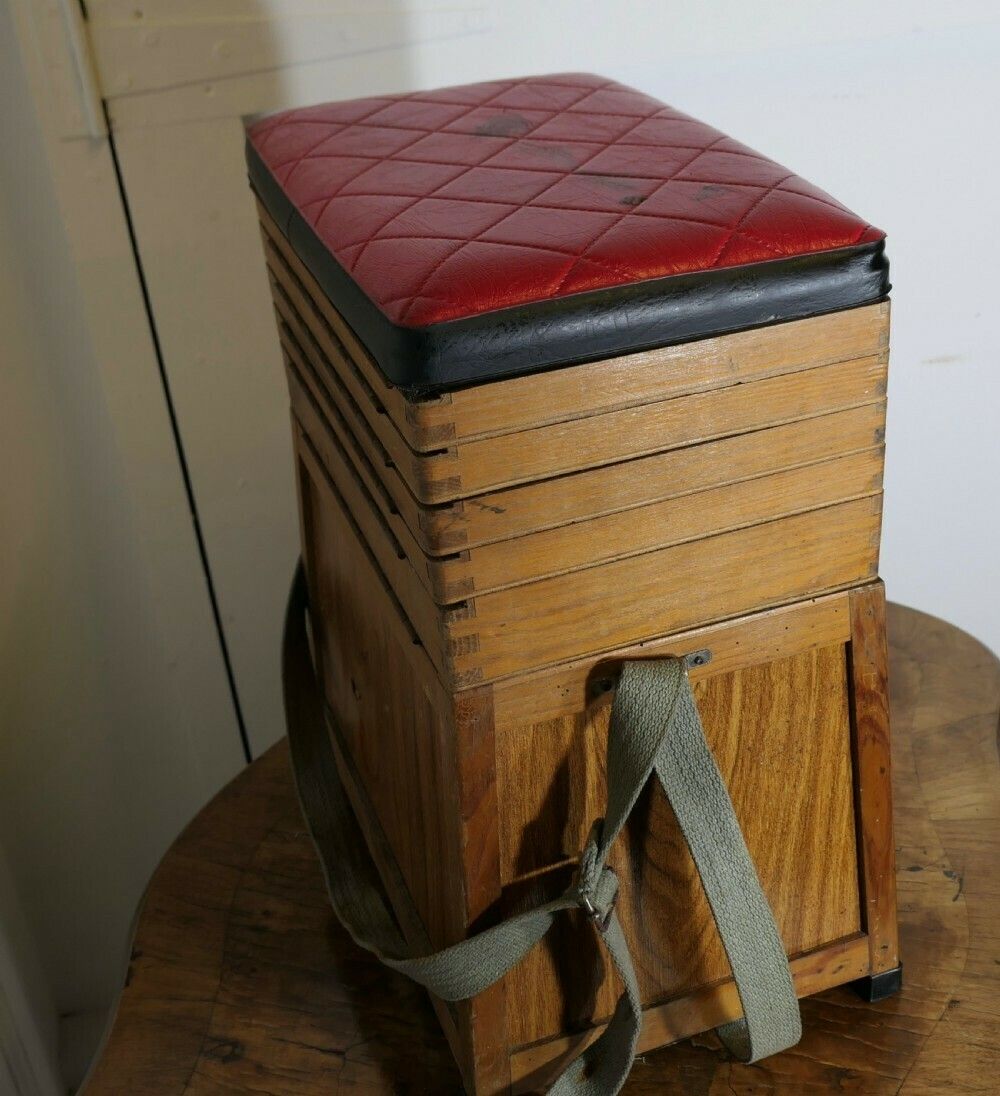 Pine Fishing Bait Box With Seat photo furniture
