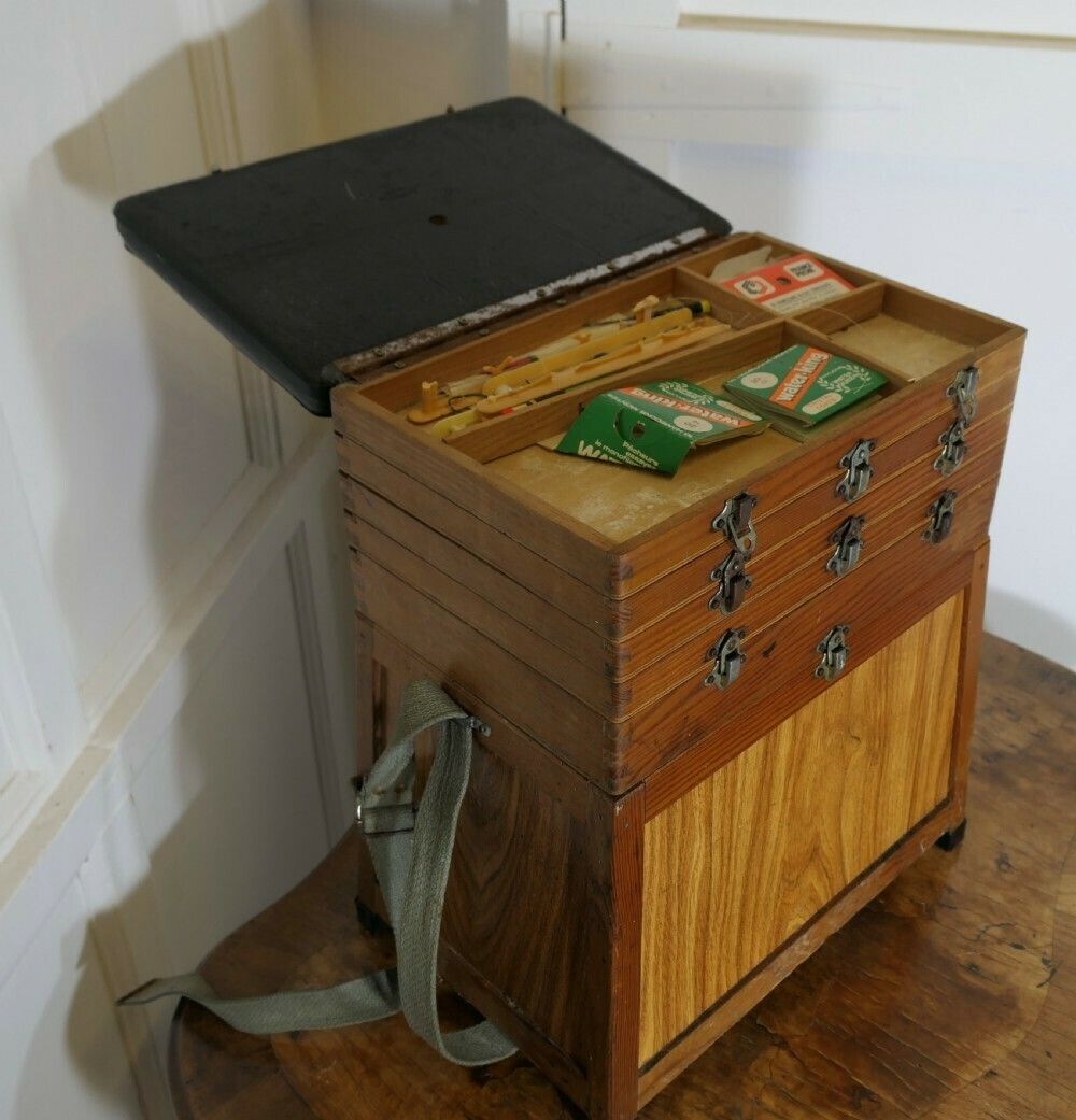 Pine Fishing Bait Box With Seat photo for sale