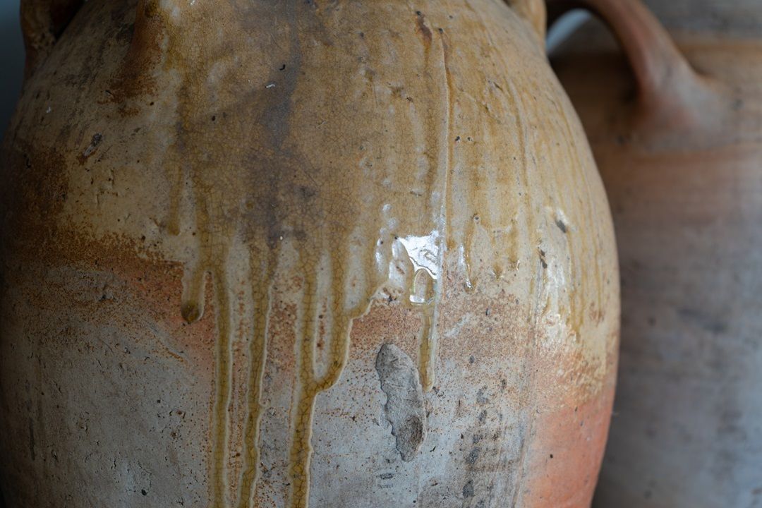 Trio Of French Terracotta Pots photo vintage