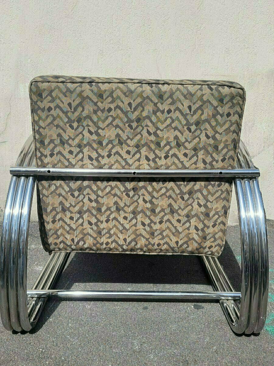 photo for sale Ralph Lauren, Pair Of Large Chrome Armchairs, Xxth Century