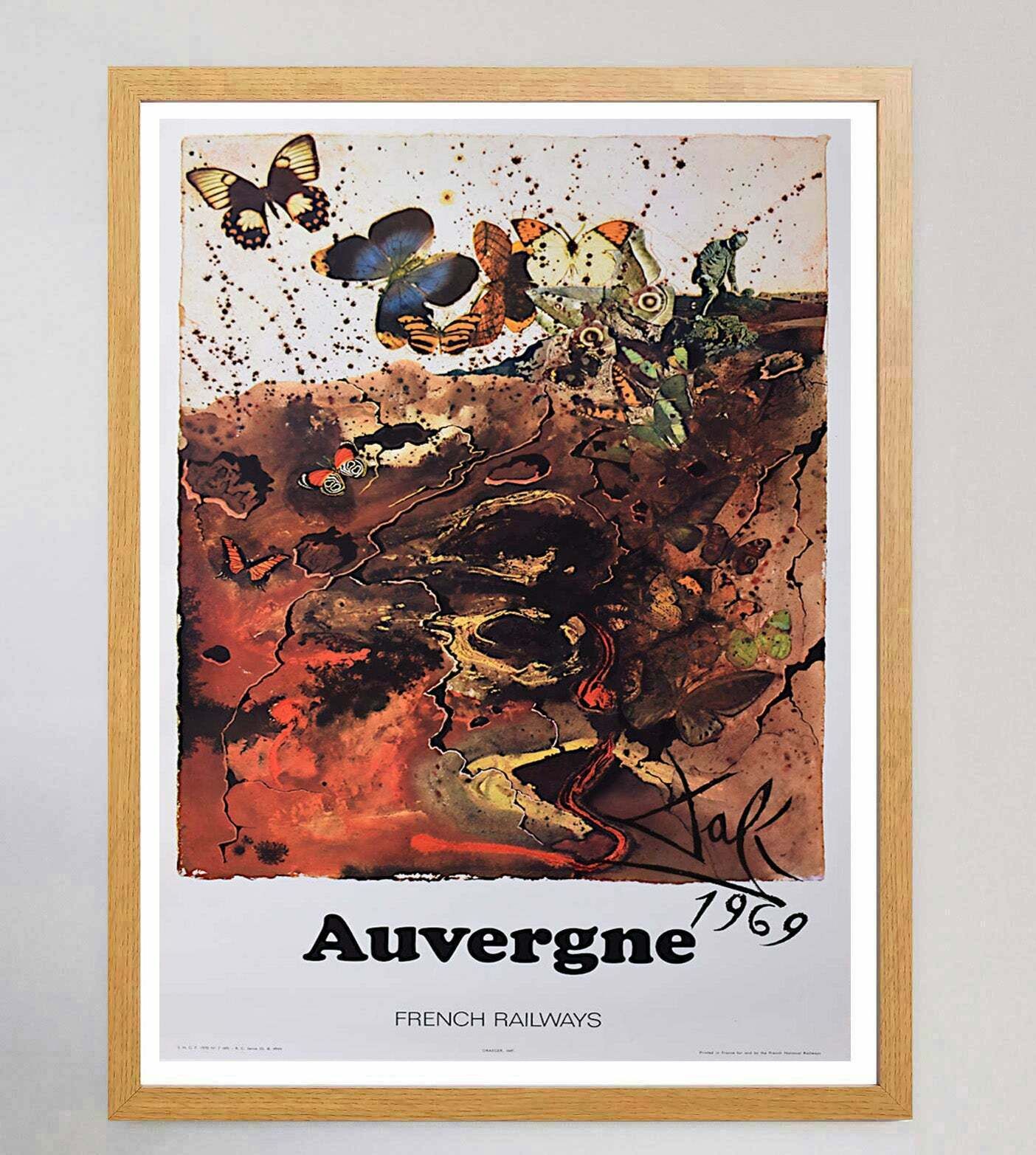 Auvergne, French Railways   Salvador Dali Original Vintage Poster photo Art