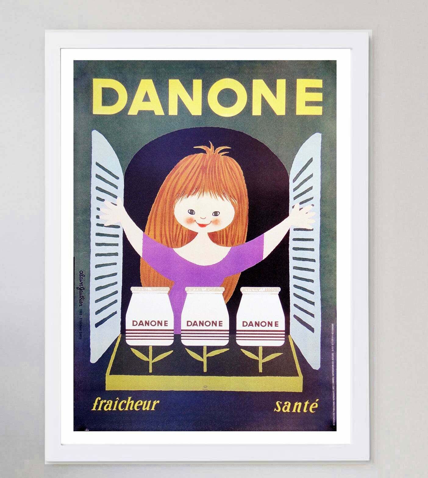 Danone   Fraicheur Sante Original Vintage Poster photo for sale
