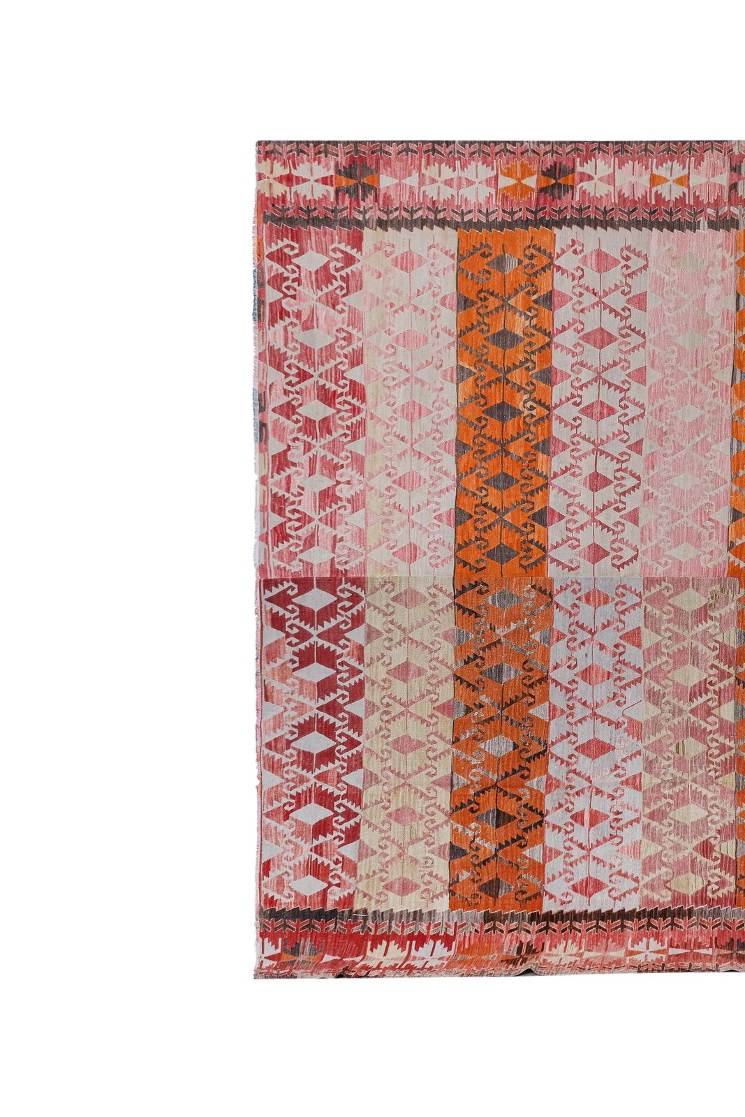 photo furniture 1960s Oversized Pastel Turkish Kilim Rug 10'1'' X 12'2''