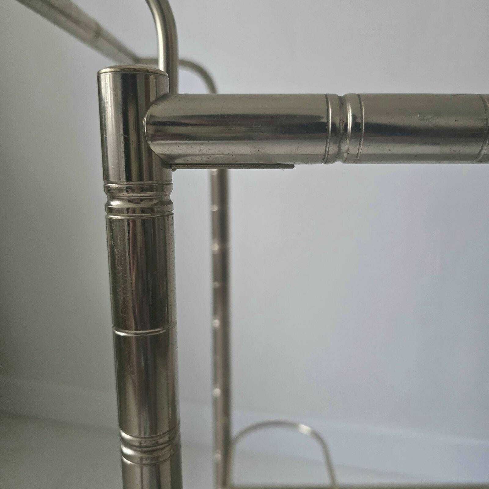 Vintage Hollywood Regency Brass And Smoky Glass Faux Bamboo Bar Cart By Orsenigo, Italy 1970s photo furniture