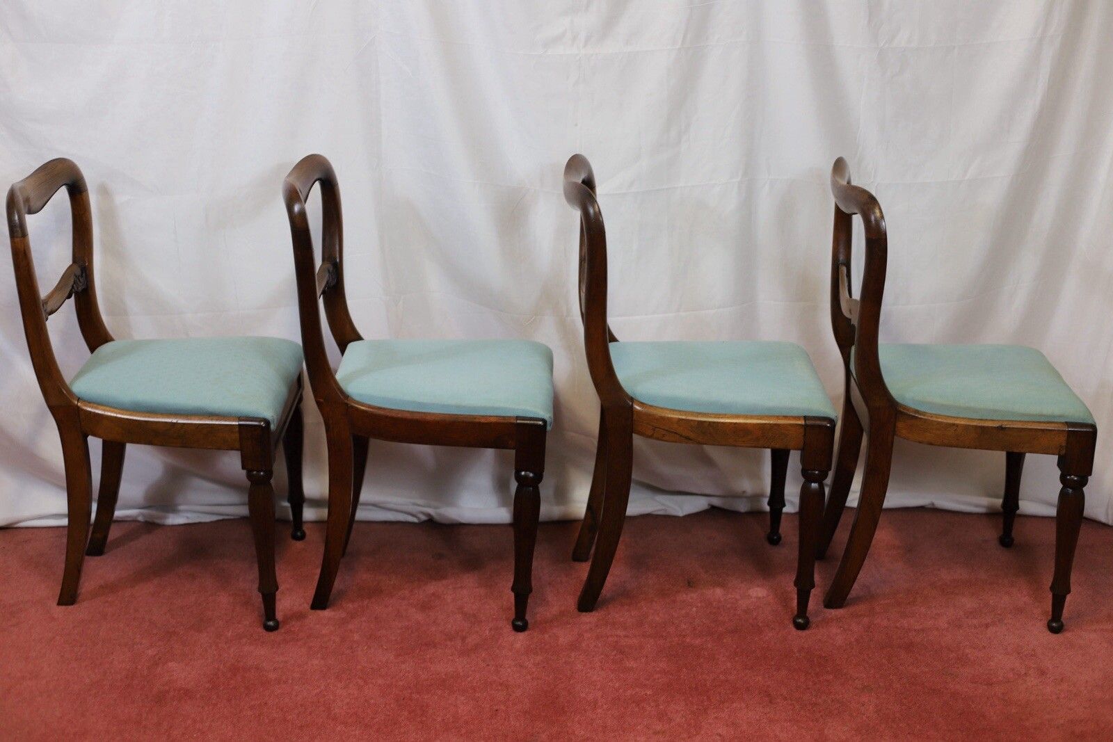 Lovely Set Of Eight Victorian Balloon Back Rosewood Dining Chairs photo 1795.0