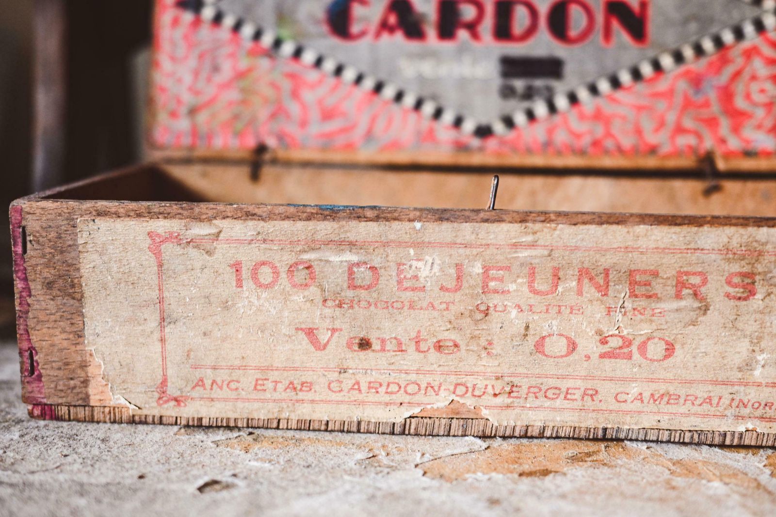 Antique Wooden Box For Cardon Chocolate   Collectible photo 70.0