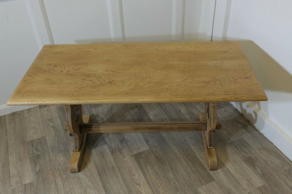 Good Farmhouse Coffee Table, Refectory Style In Golden Oak photo furniture