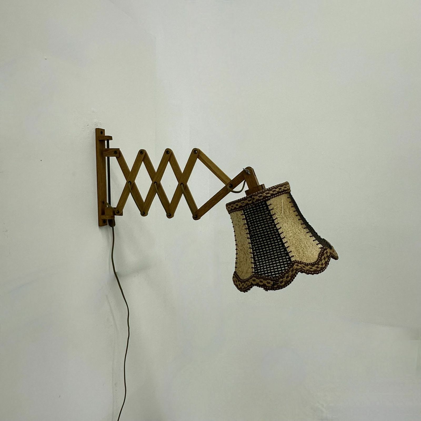 photo buy Vintage Teakhouten Schaarlamp Voor Aan De Wand, Jaren 1960