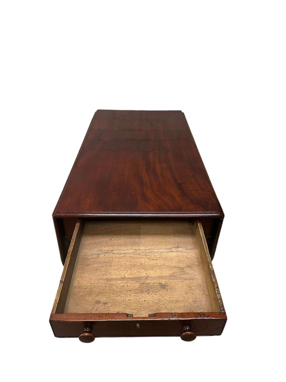 Antique Georgian Mahogany Drop Leaf Kitchen Table / Circa 1800 photo vintage