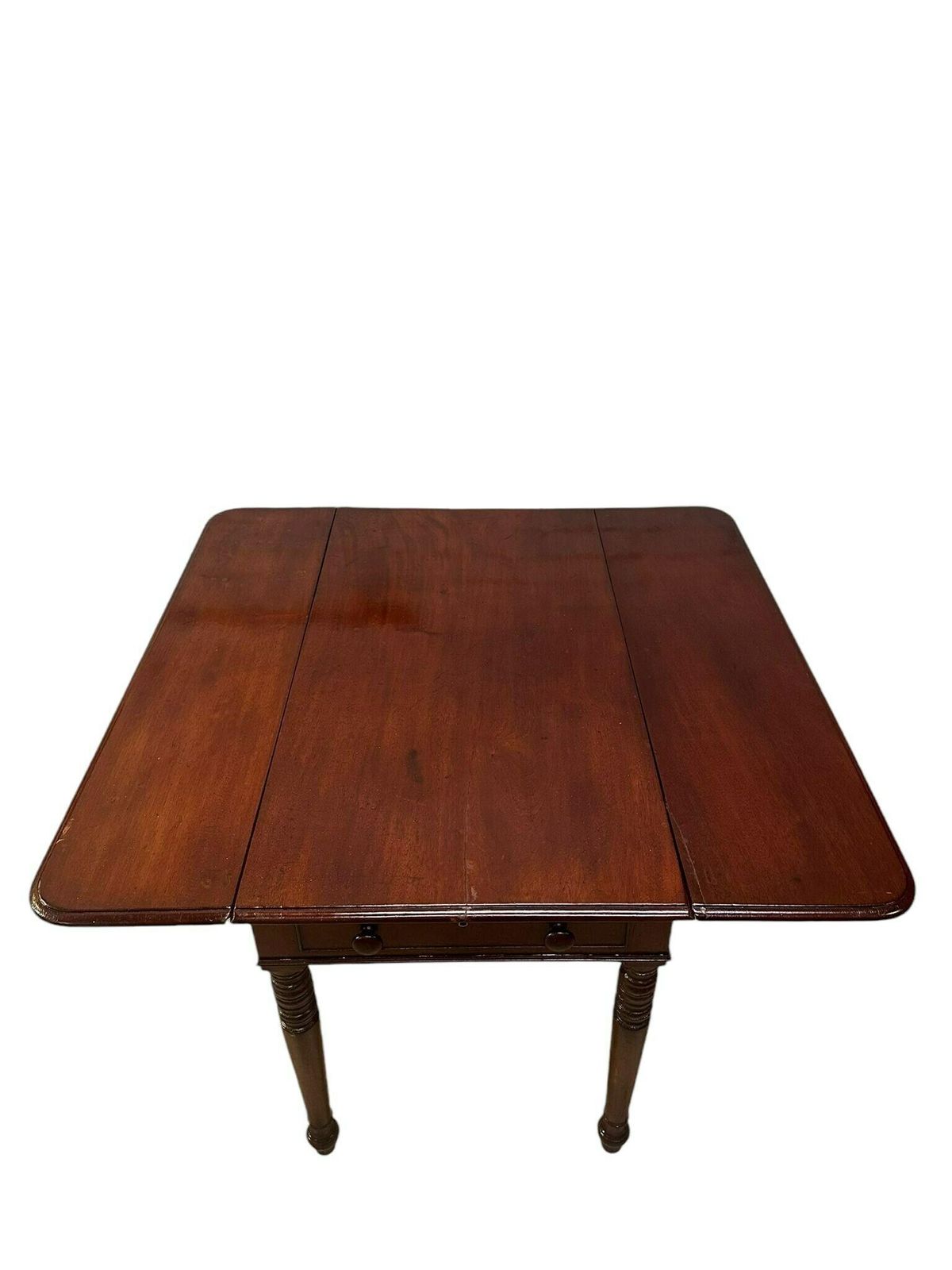 photo for sale Antique Georgian Mahogany Drop Leaf Kitchen Table / Circa 1800