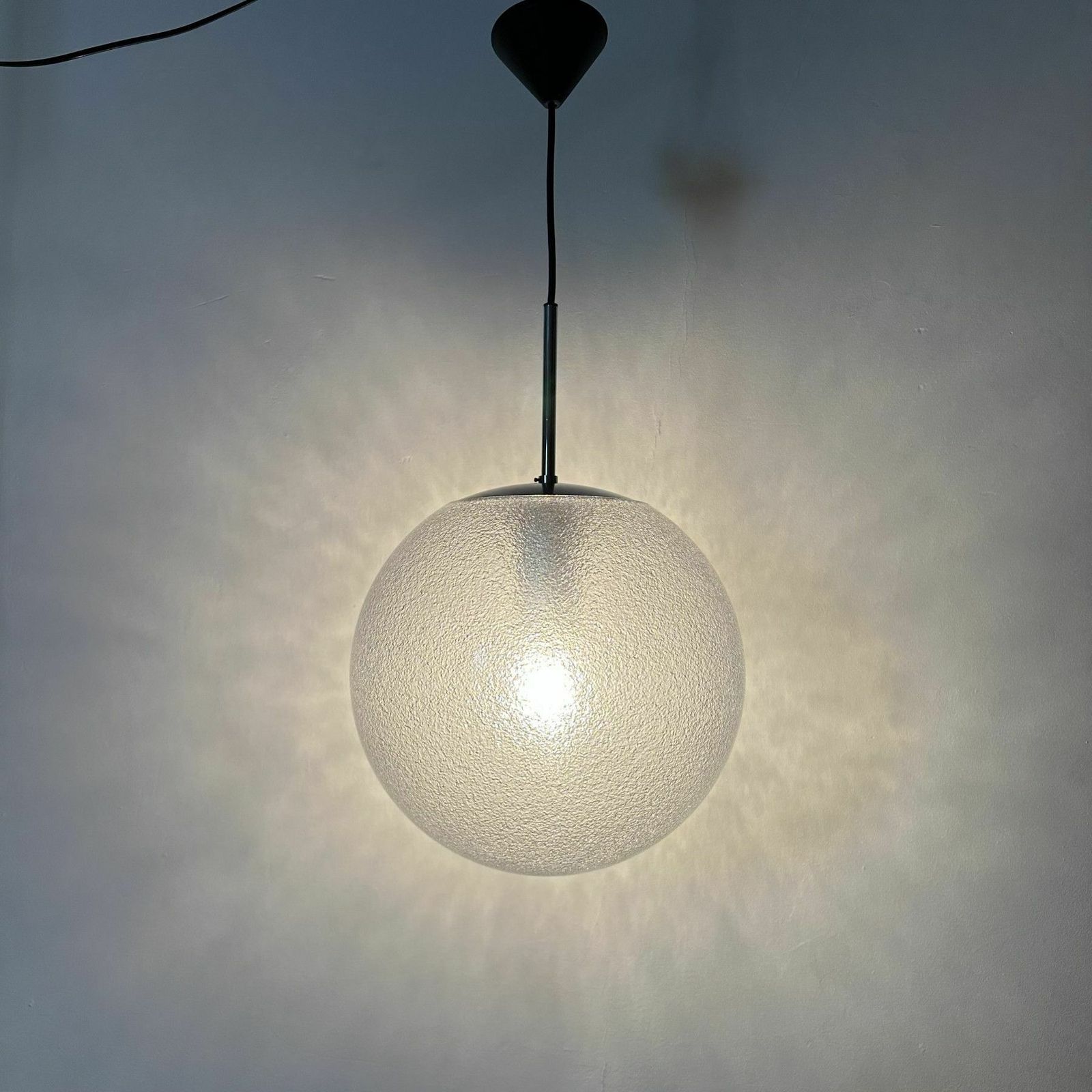 photo vinterior Limburg Glashütte Hanglamp, Jaren 1970