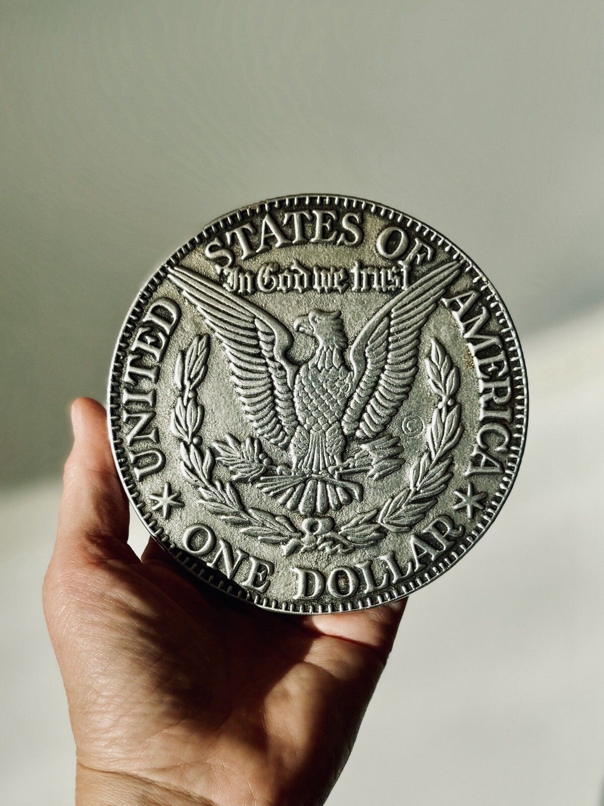 Vintage Rwp Wilton Replica Of An 1878 Morgan Dollar Liberty Double Sided Trivet photo vintage