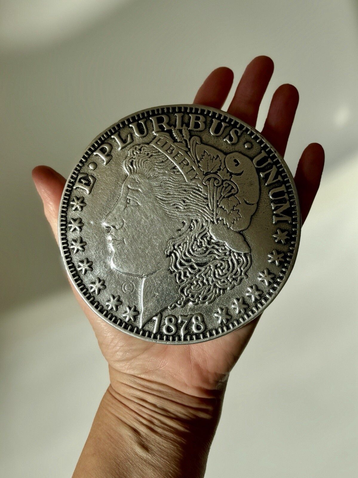 photo for sale Vintage Rwp Wilton Replica Of An 1878 Morgan Dollar Liberty Double Sided Trivet