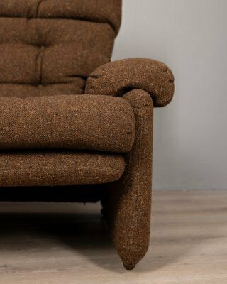 Vintage Armchairs In Fabric Mod. Coronado By Afra & Tobia Scarpa For B&B Italia / C&B Italia, 1970s, Set Of 2 photo for sale