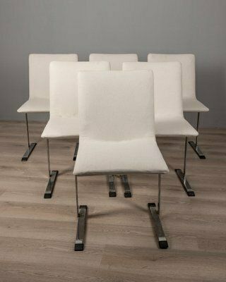 Set Of 6, Vintage Dining Chairs Mod. Inaly By Giovanni Offredi For Saporiti, 1970s, Italian Design photo for sale