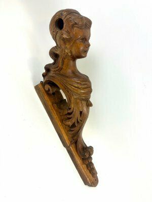 Italian Artist, Caryatid Sculpture, 19th Century, Carved Walnut photo for sale