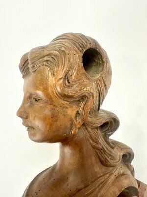 photo furniture Italian Artist, Caryatid Sculpture, 19th Century, Carved Walnut