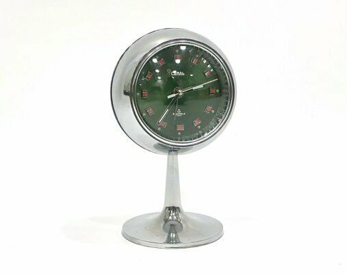 Space Age Tulip Table Clock From Coral, 1960s
