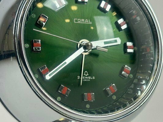 399.0 Space Age Tulip Table Clock From Coral, 1960s photo