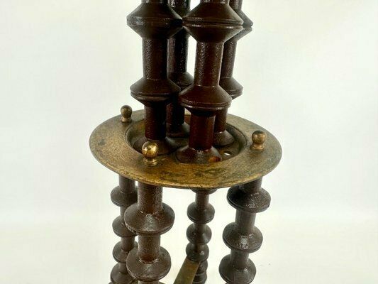 photo furniture Antique Victorian Folk Art Wood Spool Side Table