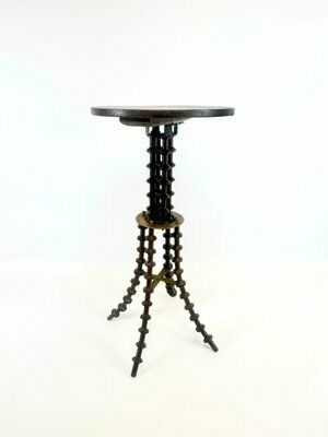 photo for sale Antique Victorian Folk Art Wood Spool Side Table