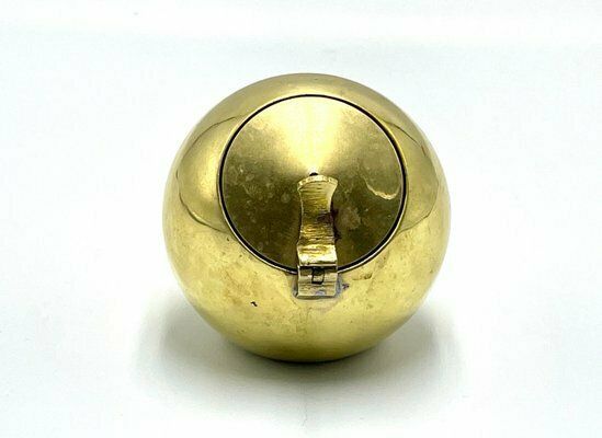 Brass Spherical Ashtray With Flip Top Lid, Almazan, Spain, 1960s photo Home Decor
