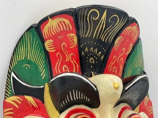 Balinese Carved Rangda Mask, Indonesia, 20th Century photo vinterior