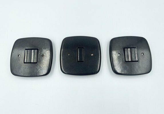 Bakelite Light Switches, 1940s , Set Of 3 photo for sale