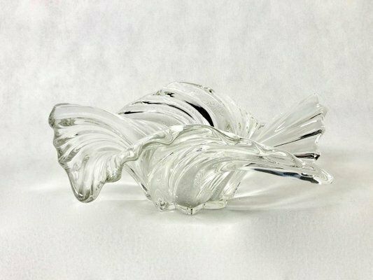 Large German Swirling Comet Crystal Glass Serving Bowl From Mikasa, 1980s photo Home Decor