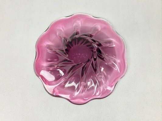 Bohemian Glass Bowl Attributed To Josef Hospodka For Chribska, 1960s photo vintage