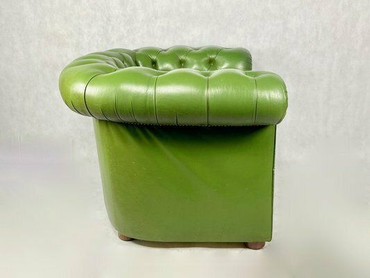 French Chesterfield Armchair In Green, 1970s photo furniture