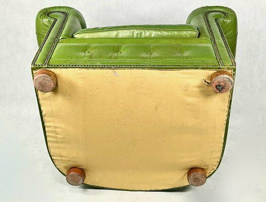 French Chesterfield Armchair In Green, 1970s photo Furniture